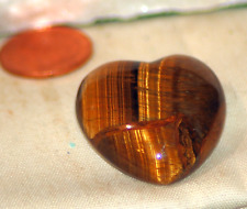 Gold Tiger's Eye Heart 17.6 gr lapidary pendant / desk stone / grid picture