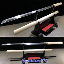 Handmade T10 Steel Clay Tempered Japanese Zatoichi Straight Sword Sharp picture