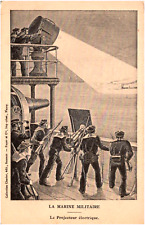 Electric Projector Marine Militaire 1900s French Military Postcard UDB Dascher picture