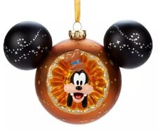 Nwt Goofy Sunburst Mouse Icon Ball Glass Ornament picture