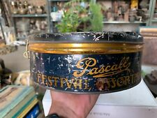 Vintage Pascall Festival Assorted Cookies Round Box Litho Tin Box with Latch picture