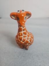 Vintage Artesania Rinconada Orange Baby  Giraffe Statue Ceramic Figurine 4”T picture