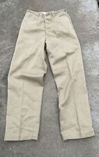 Vintage 1958 Vietnam Khaki Chino Pants Button Fly Military Trousers Tall picture