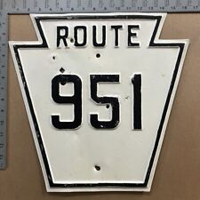 Pennsylvania state highway 951 route marker road sign 16x16 1930s KEYSTONE S585 picture
