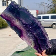 7.09LB Natural beautiful Rainbow Fluorite Crystal Rough slices stone specimens picture
