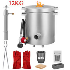 12KG Gas Metal Melting Furnace Kit Propane Metal Recycle with Crucible and Tongs picture