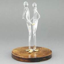 GlassOfVenice Murano Glass Lovers Statue on a Base - Clear Gold picture