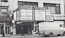 Vintage NYC 1972 Cine 1 &2  Theater Marquee Lagrimas Negras Cantin Flas picture