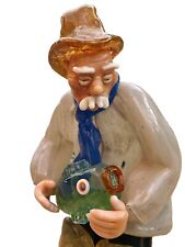 Zelezny Brod Sklo (ZBS) Fisherman Figurine ~ Czech Glass ~ Jaroslav Brychta picture