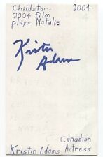Kristin Adams Signed 3x5 Index Card Autographed Signature Actress picture