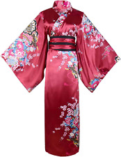 Women'S Floral Print Traditional Japanese Kimono Goldfish Obi Belt Blossom  picture