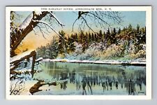 Adirondack Mountains NY-New York, The Saranac River, Antique, Vintage Postcard picture