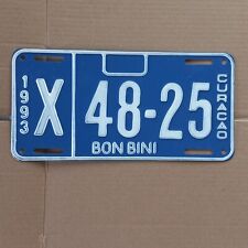 1993 Curacao License Plate - 
