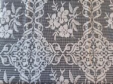 Machine Made Vintage Lace Table Cloth  Floral 92 x 64 inches, white, never used picture
