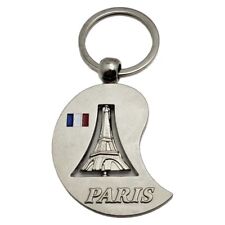 Paris Eiffel Tower Keychain Souvenir Spinner Key Ring Travel Tourist France Flag picture