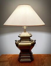 Rare Large Heavy Vintage Bronze/Brass Table Lamp With Ring Handles picture