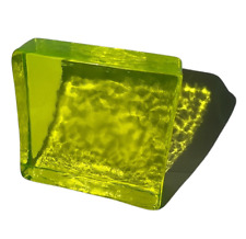 Optic vaseline / uranium glass JS-19 piece 79x79x23 mm as control source, decor picture