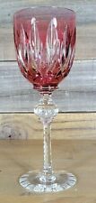 Vintage Josair Josephine Hutte Cut To Clear Wine Hock Goblet Glass picture