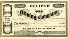 Eclipse Gold Mining Co. - Stock Certificate - Mining Stocks picture