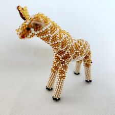 Miniature Beaded Giraffe Animal  HANDMADE Seed Beads Safari Detailed BEAUTIFUL  picture