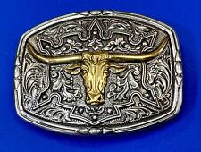 The Longhorn cow steer - cowboys cowgirls western belt buckle by Nocona picture