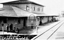 Railroad Train Station Depot Murdo South Dakota SD Reprint Postcard picture