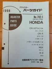 Cr-X Nsx Logo Etc. Parts Guide 1998 Honda Preservation Ver 2 3N picture