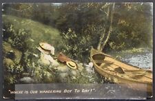 Where is our wandering boy to day? - Early 1900s picture