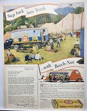 1938 Beech Nut Gum Circus Scene Vintage Print Ad Man Cave Poster Art 30's picture