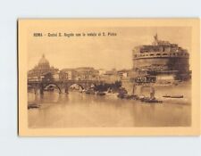 Postcard Castel S. Angelo con la veduta di S. Pietro, Rome, Italy picture