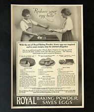 1917 Royal Baking Powder Advertisement Reduce Eggs Recipes Antique Print AD picture