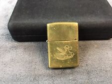 Vintage 1997 ZIPPO Lighter - Duck Driving Tank - Brass picture