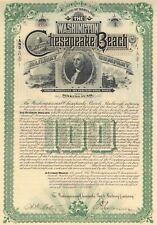 Washington and Chesapeake Beach Railway - 1893 dated $100 Maryland Railroad Gold picture