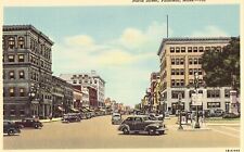 North Street - Pittsfield, Massachusetts Linen Postcard picture