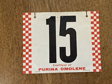 Vintage Purina Omolene Horse Feed  Advertising  Horse Race Participant number   picture