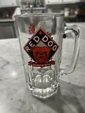 Vintage Red Dog Beer Glass Mug Stein Large Heavy Handle Beverage 90s 1997 8 Inch picture