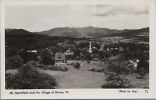 RPPC Postcard Mt Mansfield and the Village Stowe VT Vermont  picture