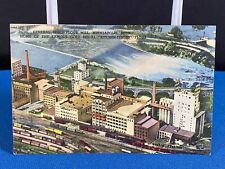 General Mills Flour Minneapolis Minnesota Vintage Linen Postcard Unposted picture