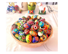 Pysanky (Pisanki) Polish Handpainted Wooden Easter Eggs - Bakers Dozen 13 Eggs picture
