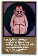 1910 Billiken I Am The God Of Happiness I Simply Make You Smile Antique Postcard picture