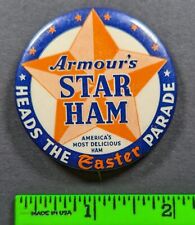 Vintage Armour's Star Ham Easter Parade Pinback Pin picture