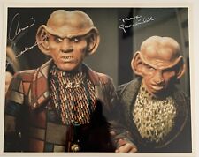 SIGNED ARMIN SHIMERMAN (QUARK) AND MAX GRODENCHIK (ROM) DS9 8x10 COLOR PHOTO picture