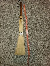 MAGICAL BESOM/ BROOM For Witches Altar Beautiful Carved Wood Stick~21 Inches picture