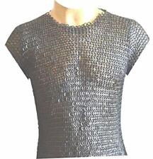 Chainmail Shirt | 10 mm | Flat Riveted With Solid Ring | Sleeveless Medium Black picture