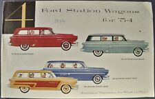 1954 Ford Station Wagon Brochure Ranch Squire Nice Original 54 Not a Reprint picture