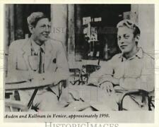 1950 Press Photo British poet W.H. Auden and Kallman in Venice - hpm02006 picture