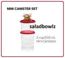 TUPPERWARE New 2-PC MINI CANISTER SET 2 Cups Storage Gift Containers fREEsHIP picture