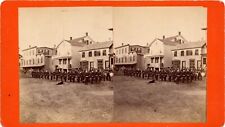 Stereoview. Firemen. Water Witch Hose No. 2. New Milford, CT. Hose Carriage. picture