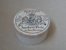 Anchovy Paste ROYAL JAR POT lid ironstone advertising English typography crock picture