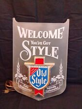 Vintage Old Style Beer WELCOME YOUVE GOT STYLE Lighted Sign picture